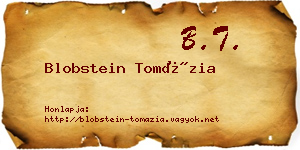Blobstein Tomázia névjegykártya